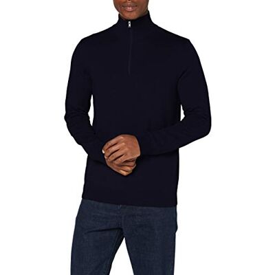 SELECTED HOMME Selected Slhberg herrcardigan med halv dragkedja B Noos sweatshirt, Marinblå blazer/detalj: Melange, M SELECTED HOMME Selected Slhberg herrcardigan med halv dragkedja B Noos sweatshirt, Marinblå blazer/detalj: Melange, M