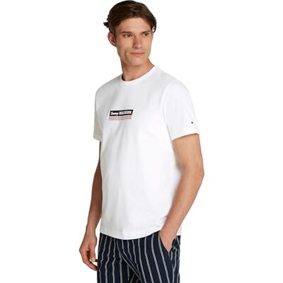 Tommy Hilfiger herr S/S T-shirt, Vitt, XL Tommy Hilfiger herr S/S T-shirt, Vitt, XL