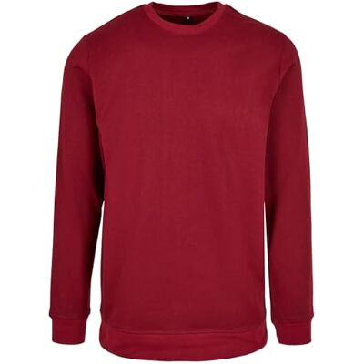 Build Your Brand Sweatshirt för män, basic crewneck tröja, tröja för män, finns i många färger, storlekar XS – 5XL, Burgund, S Build Your Brand Sweatshirt för män, basic crewneck tröja, tröja för män, finns i många färger, storlekar XS – 5XL, Burgund, S