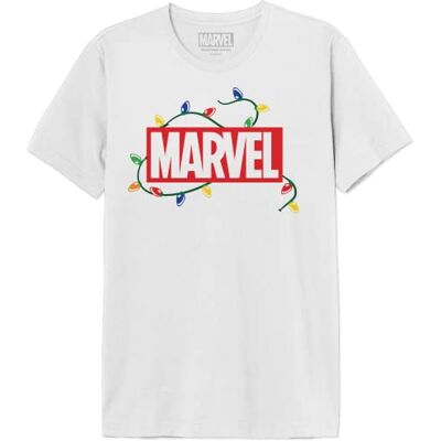 Marvel T-shirt herr, Vitt och blått, XL Marvel T-shirt herr, Vitt och blått, XL