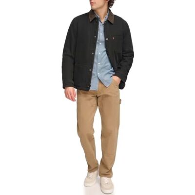Levi's herr bomull kanvas chore rock jacka, svart, S, Svart, S Levi's herr bomull kanvas chore rock jacka, svart, S, Svart, S