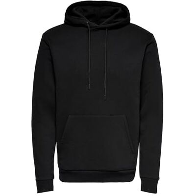 Only & Sons Onsceres Life Hoodie Sweat Noos Hoodie, svart, M Only & Sons Onsceres Life Hoodie Sweat Noos Hoodie, svart, M