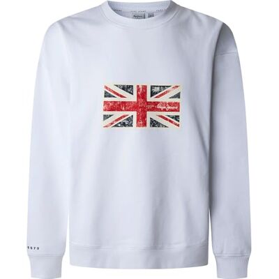 Pepe Jeans herr UNION CREW sweatshirt, vit (vit), M, Vit (vit), M Pepe Jeans herr UNION CREW sweatshirt, vit (vit), M, Vit (vit), M