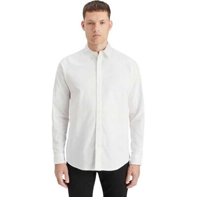 Scotch & Soda mäns Core-Oxford enfärgad skjorta, Vitt, S Scotch & Soda mäns Core-Oxford enfärgad skjorta, Vitt, S