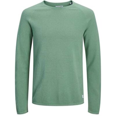 JACK & JONES Jjehill Knit Crew Neck Noos, Granitgrön, L JACK & JONES Jjehill Knit Crew Neck Noos, Granitgrön, L
