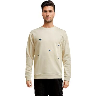 Slopes&Town Slopes and Town sweatshirt off-white dino, Vit, L Slopes&Town Slopes and Town sweatshirt off-white dino, Vit, L