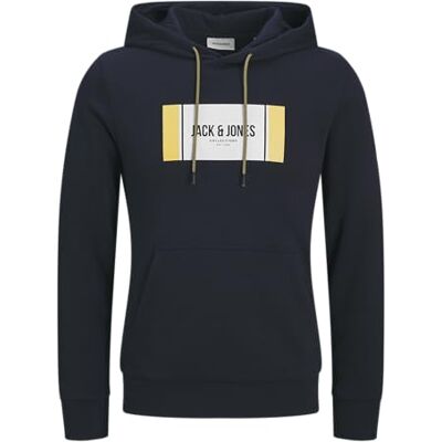 JACK & JONES Jjhayato Sweat Hood Pls – plus storlek, Sky Captain, 5XL JACK & JONES Jjhayato Sweat Hood Pls – plus storlek, Sky Captain, 5XL
