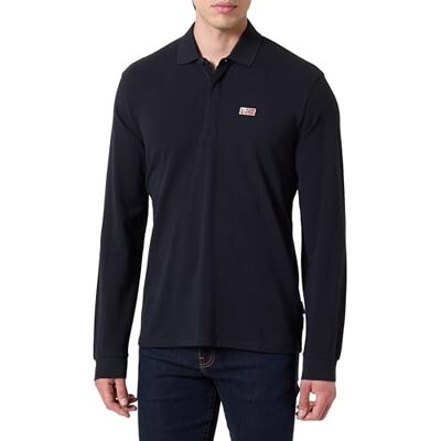 Napapijri Evan Long Sleeve Pikétröja Tröja Svart, Svart, L Napapijri Evan Long Sleeve Pikétröja Tröja Svart, Svart, L