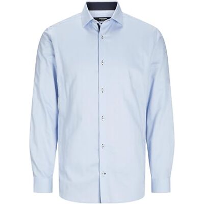 JACK & JONES Jprblaparker Detaljtröja L/S Aw24 Sn, Chambray blå/passform: smal passform, XS JACK & JONES Jprblaparker Detaljtröja L/S Aw24 Sn, Chambray blå/passform: smal passform, XS