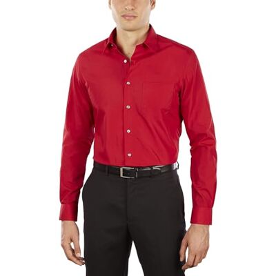 Van Heusen herrklänning skjorta anpassad poplin solid, Flamma, 15 Neck / 34-35 Sleeve Van Heusen herrklänning skjorta anpassad poplin solid, Flamma, 15 Neck / 34-35 Sleeve