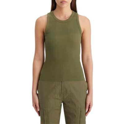 Scotch & Soda Racer Rib Tank Top, tvättad militär 7357, XS Scotch & Soda Racer Rib Tank Top, tvättad militär 7357, XS