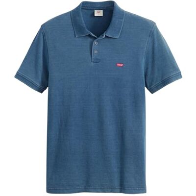 Levi's Slim Housemark pikétröja för män med button-down-krage, True Indigo Light in, XS Levi's Slim Housemark pikétröja för män med button-down-krage, True Indigo Light in, XS
