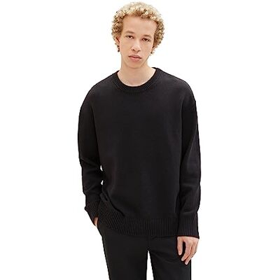TOM TAILOR Denim Tröja för män, 29999 Svart, L TOM TAILOR Denim Tröja för män, 29999 Svart, L