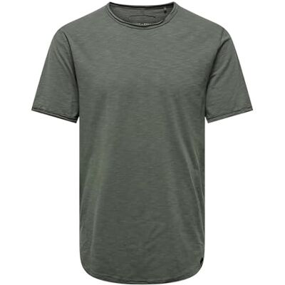 Only & Sons Onsbenne Longy Ss Tee Nf 7822 Noos, Castor Gray, 3XL Only & Sons Onsbenne Longy Ss Tee Nf 7822 Noos, Castor Gray, 3XL