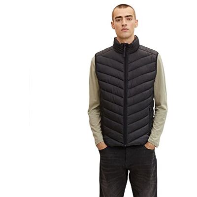 TOM TAILOR herr Lätt quiltad väst 1031473, svart, XL TOM TAILOR herr Lätt quiltad väst 1031473, svart, XL