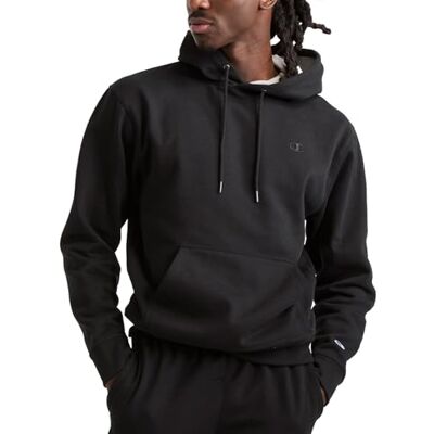 Champion Fleece, huvtröja för män, bomullshuvtröjor (stor och lång), svart C-logotyp, 3XL, Svart C-logotyp, 3XL Champion Fleece, huvtröja för män, bomullshuvtröjor (stor och lång), svart C-logotyp, 3XL, Svart C-logotyp, 3XL