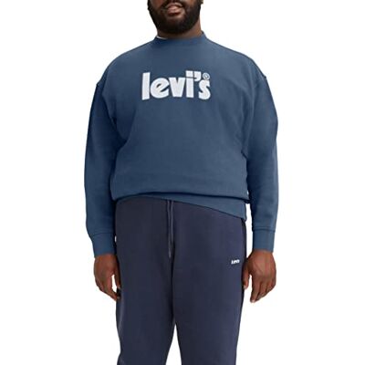 Levi's LEVI STRAUSS & CO. EUROPE SCA/COMM.VA Mäns blues Big Relaxed Graphic Crew, 5XL, Blå, 5XL (Lång) Levi's LEVI STRAUSS & CO. EUROPE SCA/COMM.VA Mäns blues Big Relaxed Graphic Crew, 5XL, Blå, 5XL (Lång)