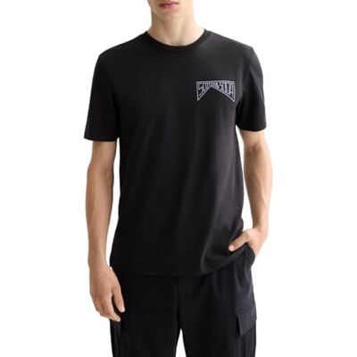 Scotch & Soda normal passform vänster bröst logo t-shirt, Meteorit 021, S Scotch & Soda normal passform vänster bröst logo t-shirt, Meteorit 021, S
