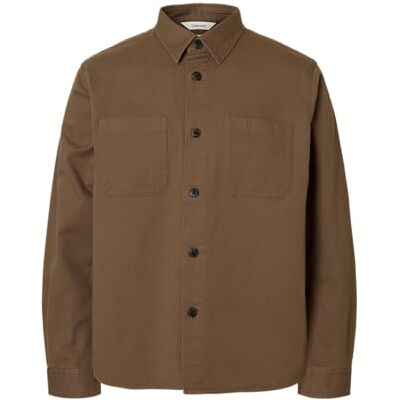 SELECTED MEN Slhtravis Twill Overshirt Ls Noos, Chokladchip, XL SELECTED MEN Slhtravis Twill Overshirt Ls Noos, Chokladchip, XL