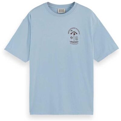 Scotch & Soda Regular fit Front and Back Artwork T-shirt, Himmelsblå 420, M Scotch & Soda Regular fit Front and Back Artwork T-shirt, Himmelsblå 420, M