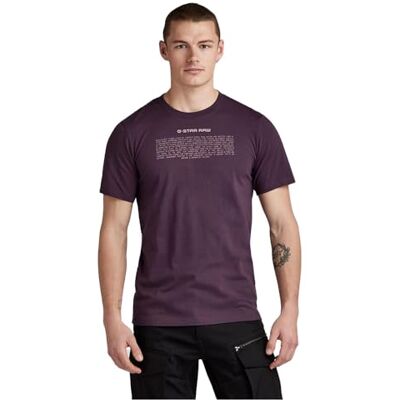 G-STAR RAW Herr Poem Slim R T T-shirt, Lila (Lt Maze D23902-336-8880), L G-STAR RAW Herr Poem Slim R T T-shirt, Lila (Lt Maze D23902-336-8880), L