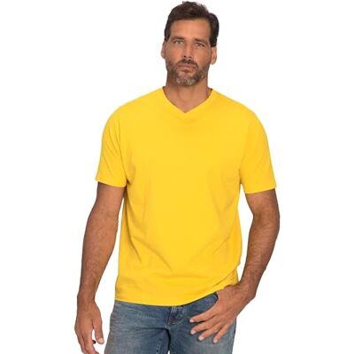 JP 1880 herrstora storlekar, överdimensionerade herrkläder, L-8XL JP1880 t-shirt, basic, V-hals, upp till 8 XL 702415, GUL, 3XL JP 1880 herrstora storlekar, överdimensionerade herrkläder, L-8XL JP1880 t-shirt, basic, V-hals, upp till 8 XL 702415, GUL, 3XL