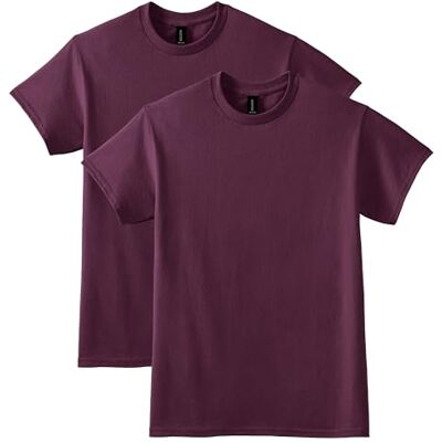 Gildan T-shirt för män (förpackning med 2), Rödbrun (2-pack), M Gildan T-shirt för män (förpackning med 2), Rödbrun (2-pack), M