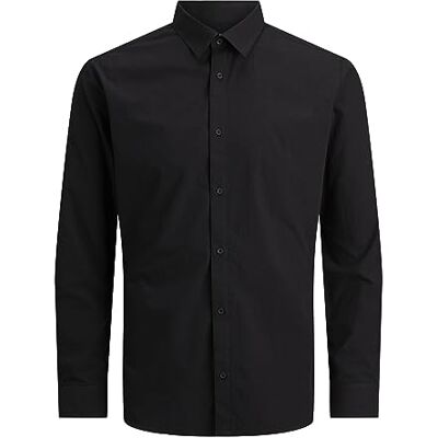 JACK & JONES JJJOE Shirt LS Plain, svart, XS JACK & JONES JJJOE Shirt LS Plain, svart, XS