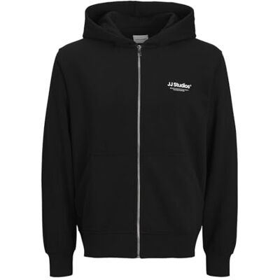 JACK & JONES Herr Jjesoho Sweat Zip Hood Noos Jnr, svart, 140 JACK & JONES Herr Jjesoho Sweat Zip Hood Noos Jnr, svart, 140