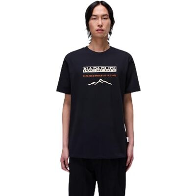 Napapijri Sanem kort ärm T-shirt svart storlek S, Svart 041, S Napapijri Sanem kort ärm T-shirt svart storlek S, Svart 041, S