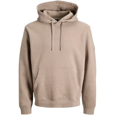 JACK & JONES Jcopoint Sweat Badge Hood Bf, Ökenduvor, S JACK & JONES Jcopoint Sweat Badge Hood Bf, Ökenduvor, S