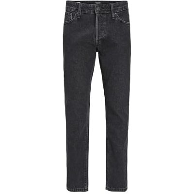 JACK & JONES Män avslappnad passform jeans JJICHRIS JJORIGINAL SQ 737 NOOS avslappnad passform jeans, Svart denim, 34W / 32L JACK & JONES Män avslappnad passform jeans JJICHRIS JJORIGINAL SQ 737 NOOS avslappnad passform jeans, Svart denim, 34W / 32L