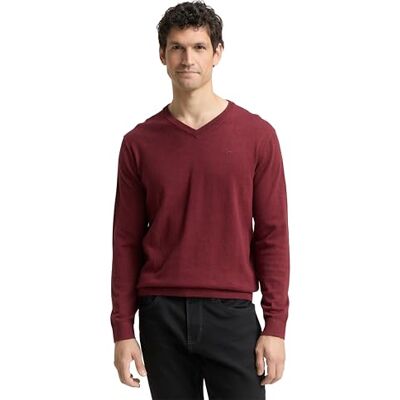 TOM TAILOR herrtröja, 39101 – Bordeaux melerad, XXL TOM TAILOR herrtröja, 39101 – Bordeaux melerad, XXL