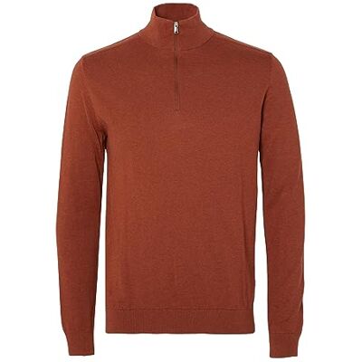 SELECTED HOMME SELETED HOMME Herr Slhberg halv dragkedja cardigan Noos tröja, Bränner henna/detalj: melerad, M SELECTED HOMME SELETED HOMME Herr Slhberg halv dragkedja cardigan Noos tröja, Bränner henna/detalj: melerad, M