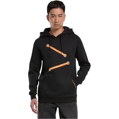 Tee herr Laces Hoody S svart, svart, S Tee herr Laces Hoody S svart, svart, S