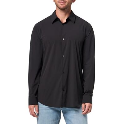 Giorgio Armani Men's Essential, down sidologotyp bokstäver lappskjorta, svart, XXL, svart, XXL Giorgio Armani Men's Essential, down sidologotyp bokstäver lappskjorta, svart, XXL, svart, XXL