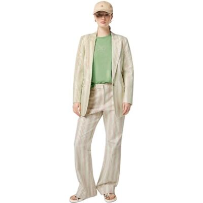 Scotch & Soda Lurex Cotton Blend Single Breasted Blazer, Lurex Linen Stripe 119, L Scotch & Soda Lurex Cotton Blend Single Breasted Blazer, Lurex Linen Stripe 119, L