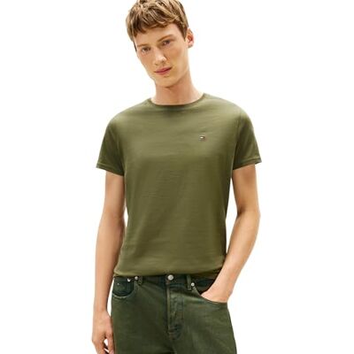 Tommy Jeans herr TJM XSLIM Jersey TEE EXT DM0DM04411 S/S t-shirt, grön (mörkgrönska), S, Grön (mörkgrönska), S Tommy Jeans herr TJM XSLIM Jersey TEE EXT DM0DM04411 S/S t-shirt, grön (mörkgrönska), S, Grön (mörkgrönska), S