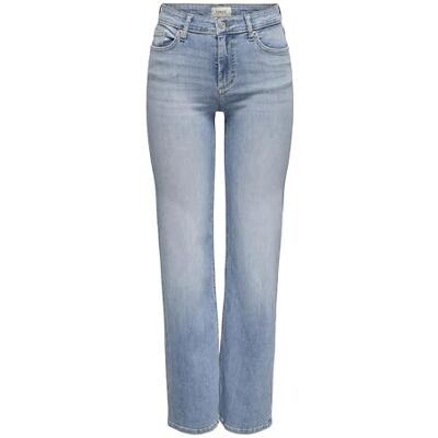 ONLY Onlblush Mid Straight DNM Tai467 Noos, Ljusblå denim, S / 32L ONLY Onlblush Mid Straight DNM Tai467 Noos, Ljusblå denim, S / 32L