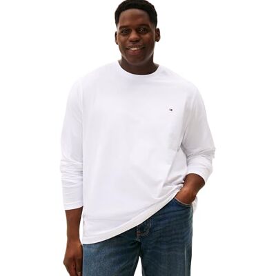 Tommy Hilfiger herr BT-Stretch Slim Fit L/S TEE-B MW0MW35060 L/S t-shirt, vit, 3XL_Plus, Vit (vit), 3XL Tommy Hilfiger herr BT-Stretch Slim Fit L/S TEE-B MW0MW35060 L/S t-shirt, vit, 3XL_Plus, Vit (vit), 3XL