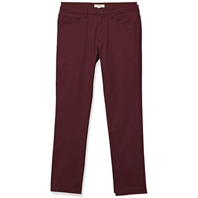 Amazon Essentials herr Skinny-Fit 5-fickors komfort stretch chinos byxa (tidigare Goodthreads), vinröd, 40 B x 28 L Amazon Essentials herr Skinny-Fit 5-fickors komfort stretch chinos byxa (tidigare Goodthreads), vinröd, 40 B x 28 L