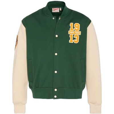 Schott NYC Swcraig kofta tröja blandad, Färg: grön, XL Schott NYC Swcraig kofta tröja blandad, Färg: grön, XL