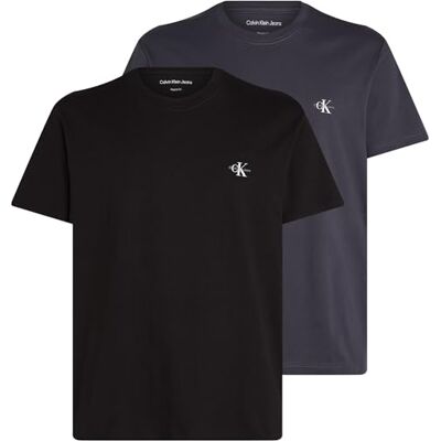 Calvin jeans herr 2-pack Monologo t-shirt J30J320199 S/S t-shirt, svart (k svart/indiskt bläck), XXS, Svart (svart (Ck Svart/Indiskt bläck), XXS Calvin jeans herr 2-pack Monologo t-shirt J30J320199 S/S t-shirt, svart (k svart/indiskt bläck), XXS, Svart (svart (Ck Svart/Indiskt bläck), XXS