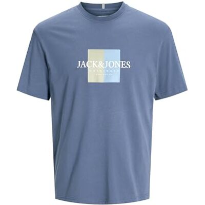 JACK & JONES JACK&JONES Jorfrederiksberg Box Tee Ss C.N Sn, Nightshadow blå/detalj: aw24, S JACK & JONES JACK&JONES Jorfrederiksberg Box Tee Ss C.N Sn, Nightshadow blå/detalj: aw24, S
