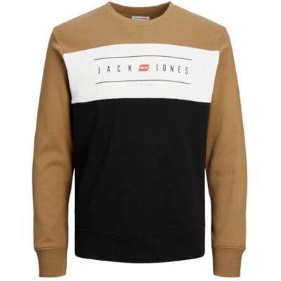 JACK & JONES Jjelliot Block Sweat Crew Neck tröja, Utter, S JACK & JONES Jjelliot Block Sweat Crew Neck tröja, Utter, S