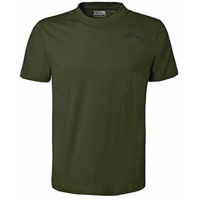 Kappa Cafers Slim Tee Herr Bekväm och Snygg Teknisk T-shirt, Grön Oliv/Grön Afrika, XS Kappa Cafers Slim Tee Herr Bekväm och Snygg Teknisk T-shirt, Grön Oliv/Grön Afrika, XS