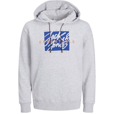 JACK & JONES Sweat Hood Jjcolton Mni-huvtröja för män, vit, 110 cm, Vit, 110 JACK & JONES Sweat Hood Jjcolton Mni-huvtröja för män, vit, 110 cm, Vit, 110