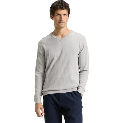 TOM TAILOR herrtröja, 14427 – Light Soft Grey Melange, L TOM TAILOR herrtröja, 14427 – Light Soft Grey Melange, L