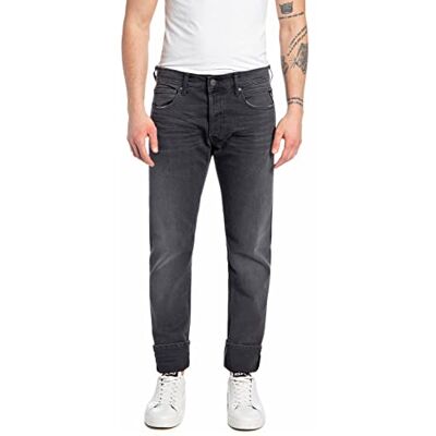 Replay Grover jeans för män, 097 mörkgrå, 2730, 097 Mörk grå, 27W x 30L Replay Grover jeans för män, 097 mörkgrå, 2730, 097 Mörk grå, 27W x 30L