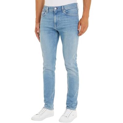 Tommy Hilfiger Män Slim Bleecker Pstr Maui Blue Denim Byxor, Blå, 38W/34L, Maui blå, 38W x 34L Tommy Hilfiger Män Slim Bleecker Pstr Maui Blue Denim Byxor, Blå, 38W/34L, Maui blå, 38W x 34L